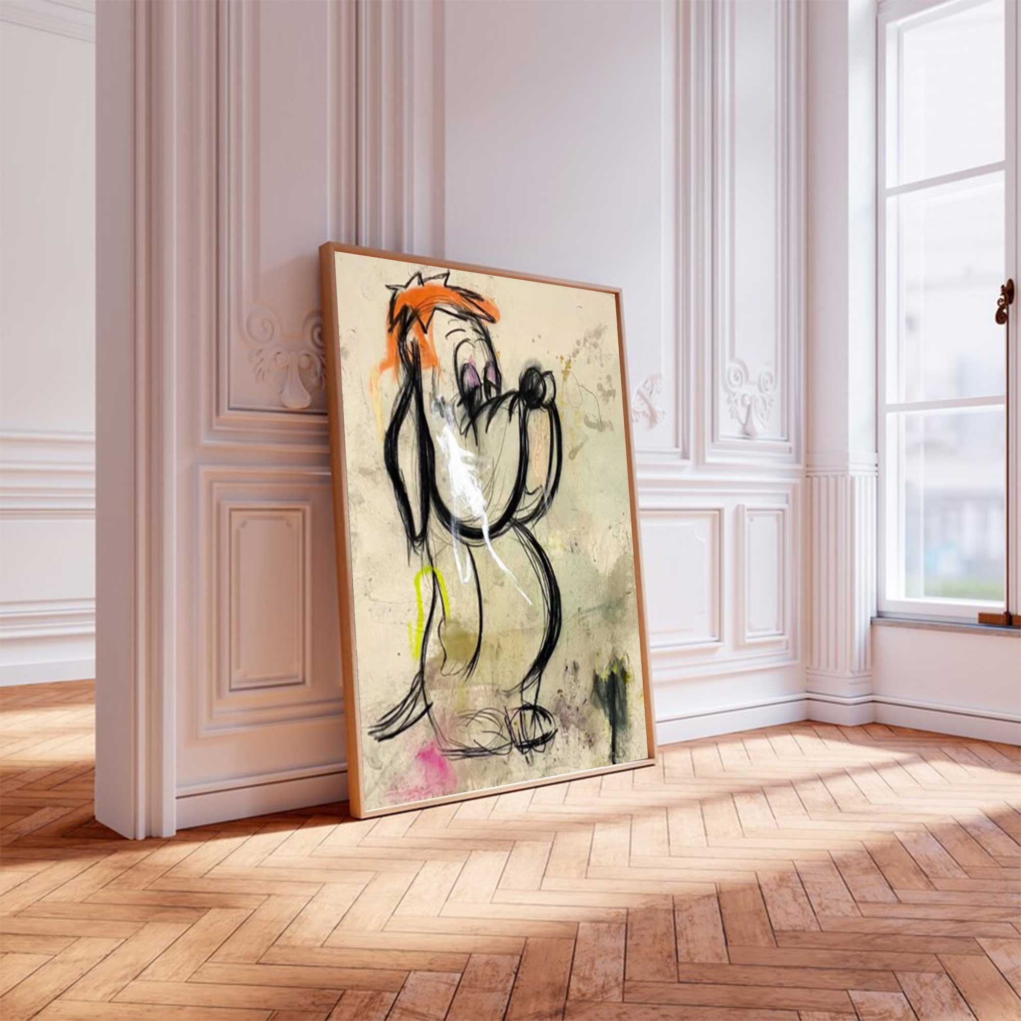 colorful Pop Street Art Basquiat style art cartoon style Abstract art
