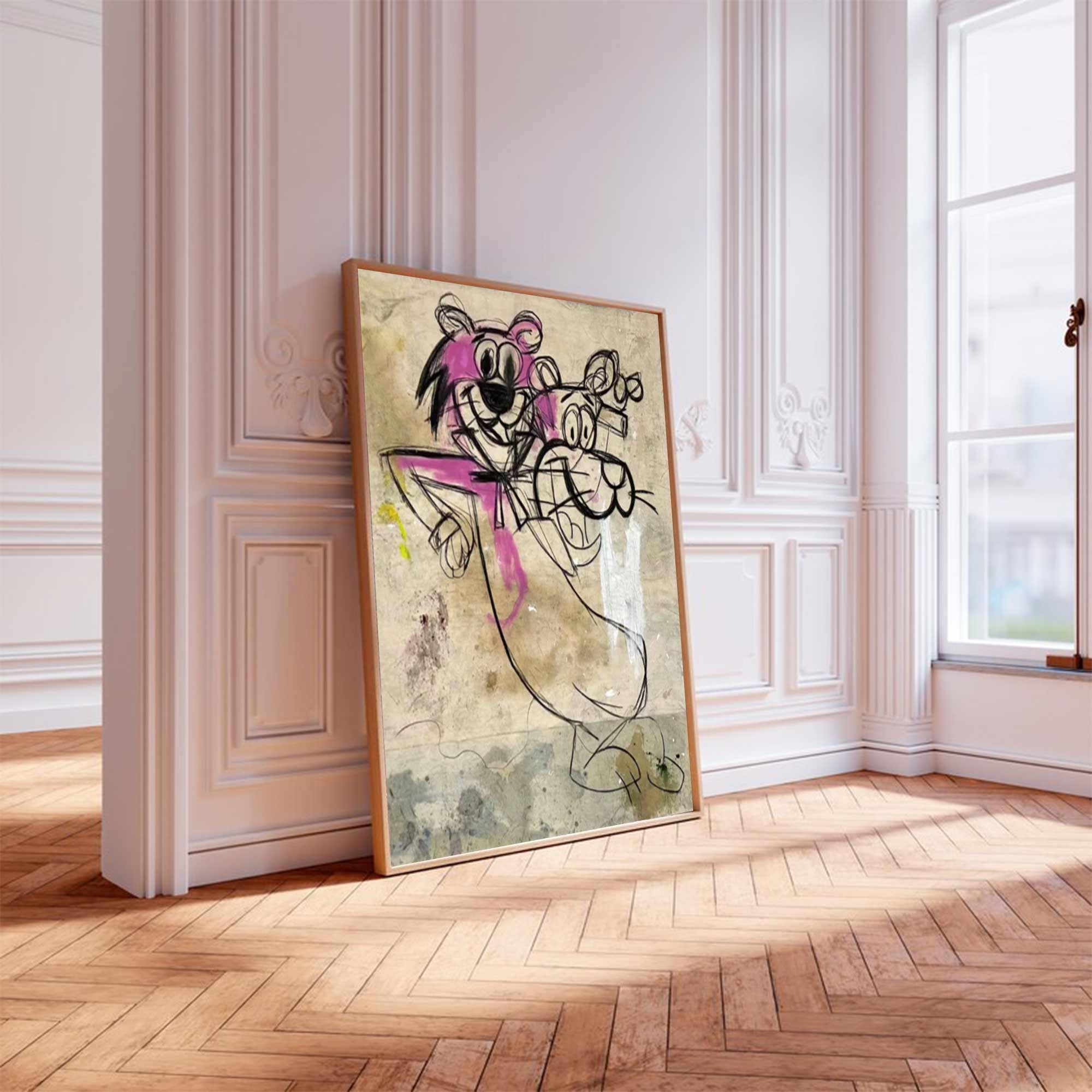 Disney's Cartoon graffiti art colorful Pop graffiti Art street graffiti art