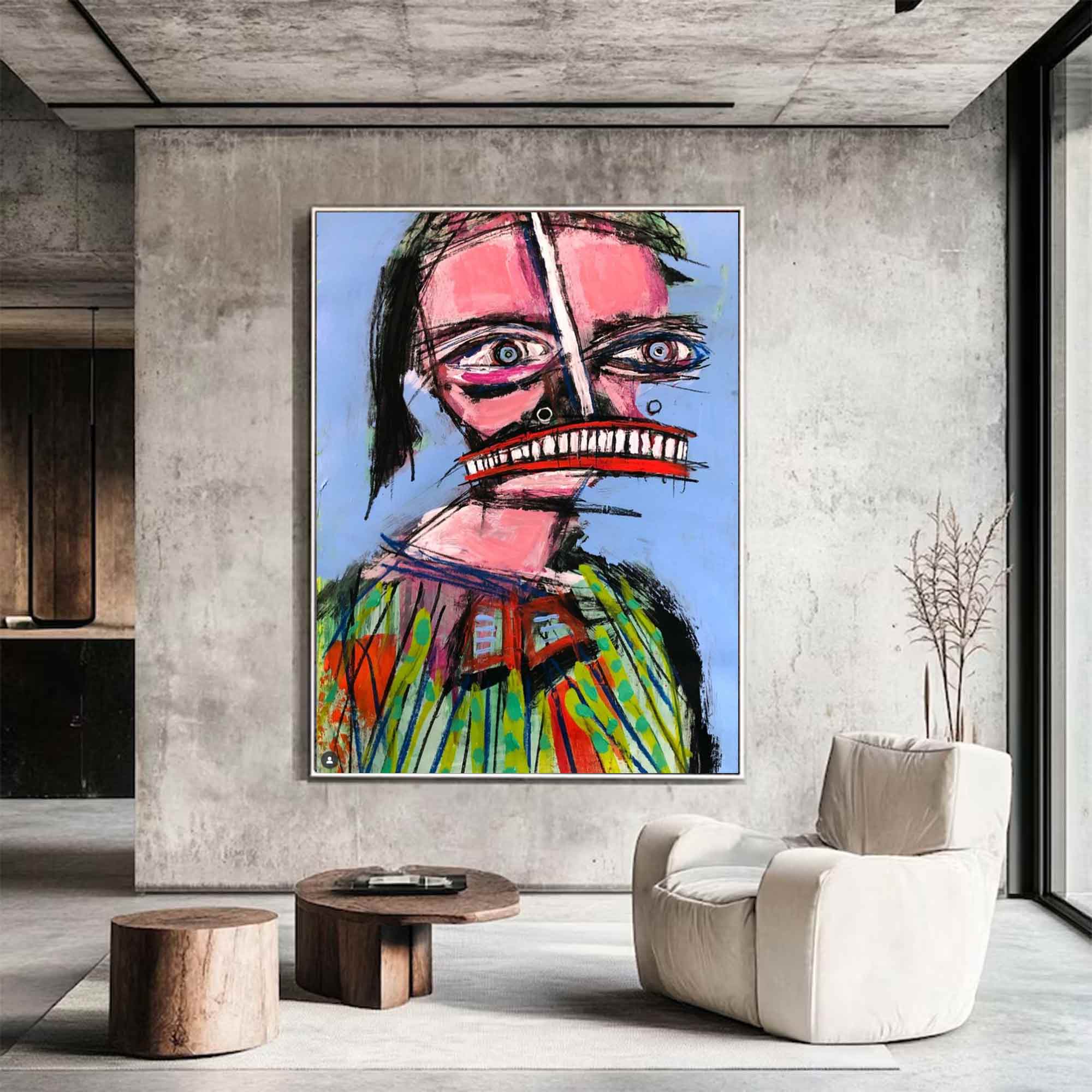 Colorful Modern Art Canvas Colorful Pop Art Modern Graffiti Style Art 