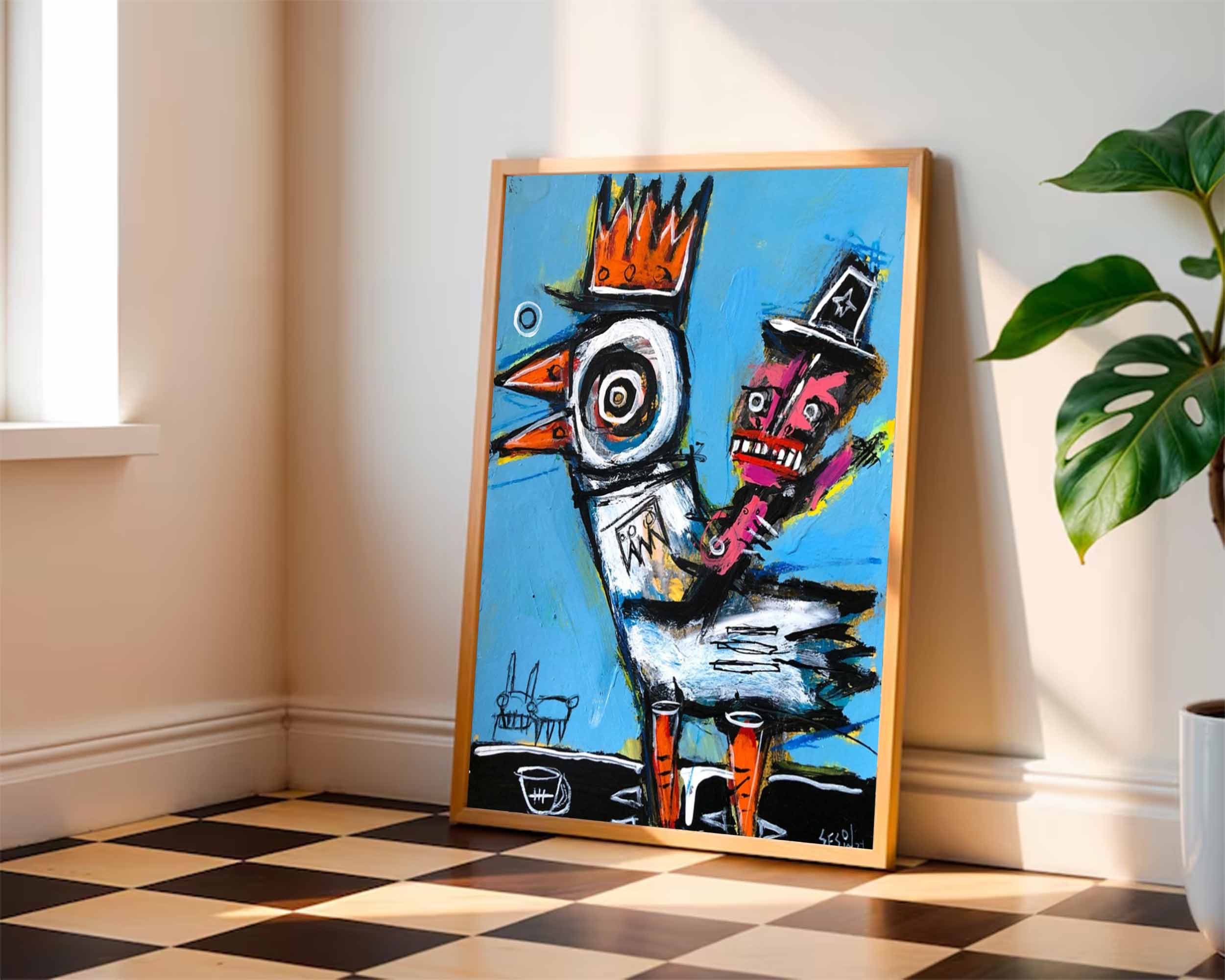 Colorful Modern Art Canvas Colorful Pop Art Modern Graffiti Style Art 