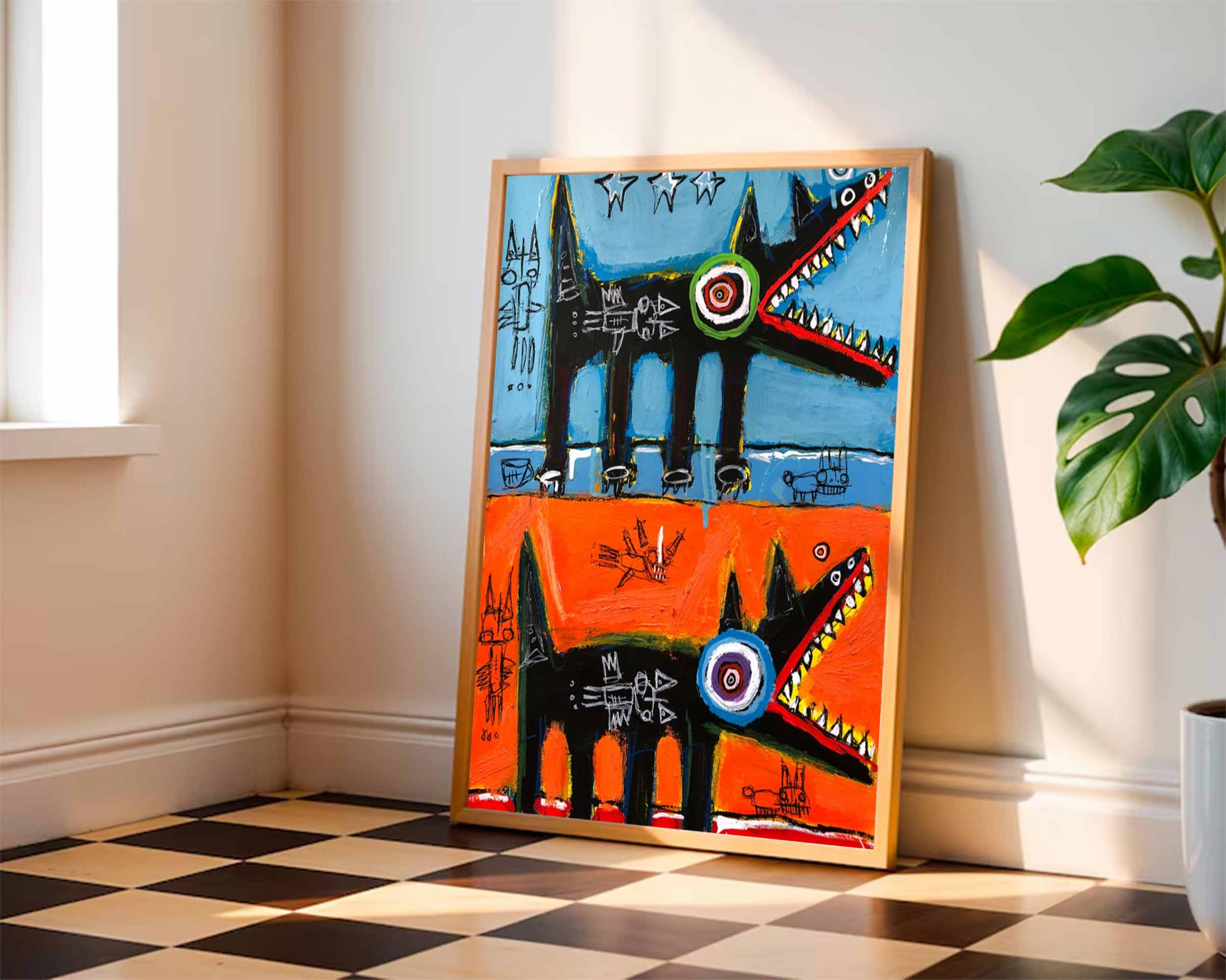 Colorful Pop Art Street Graffiti Art painting Modern Street Pop Art