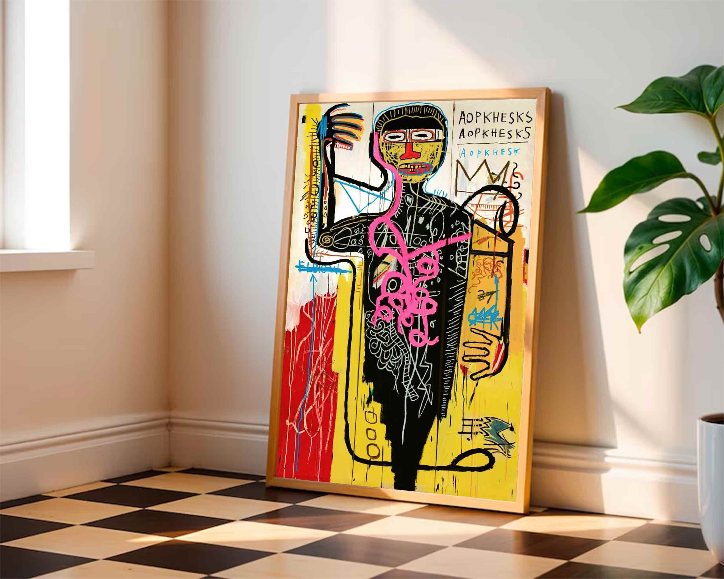 street graffiti art,vibrant colorful style of Basquiat art,Pop art