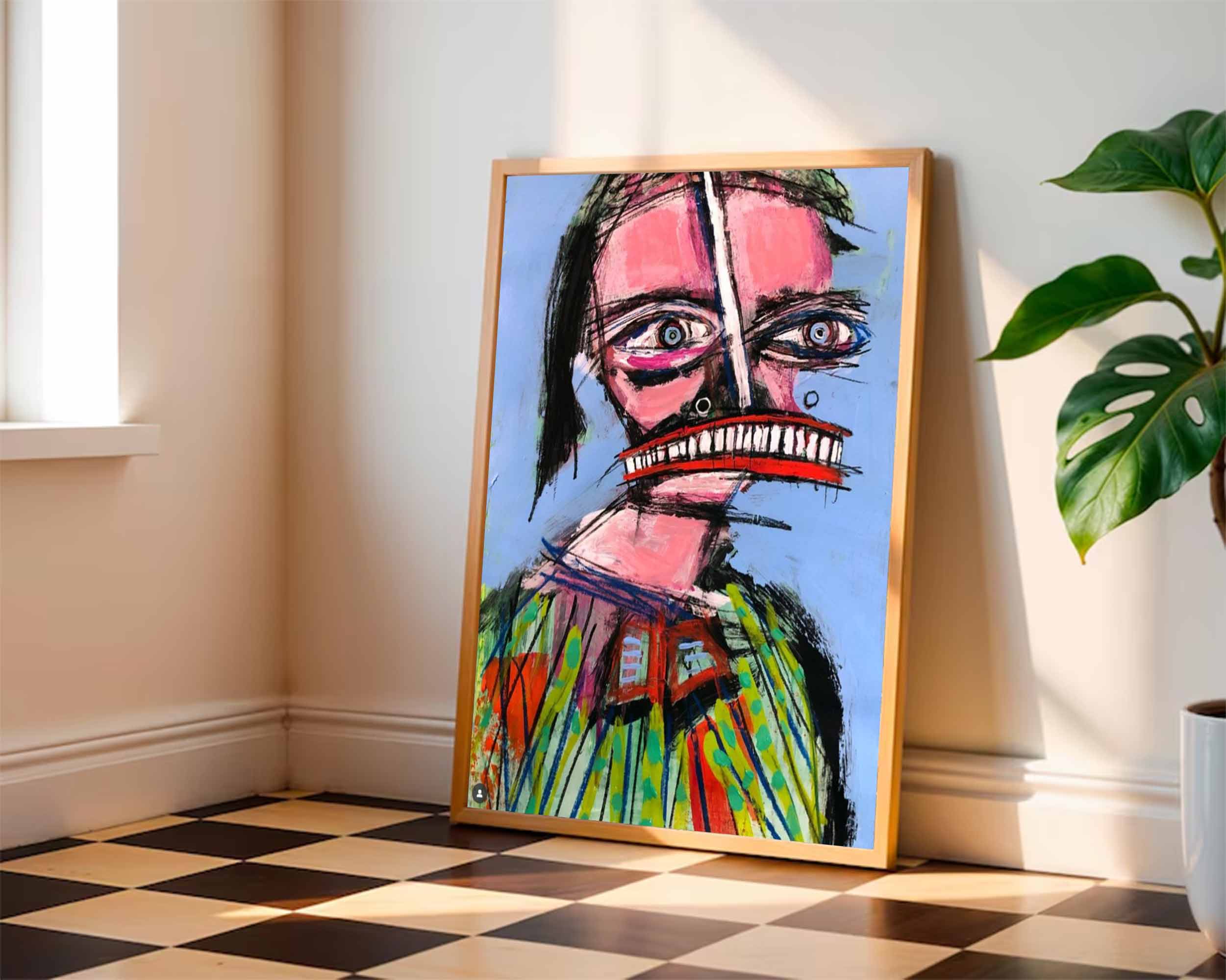 Colorful Modern Art Canvas Colorful Pop Art Modern Graffiti Style Art 