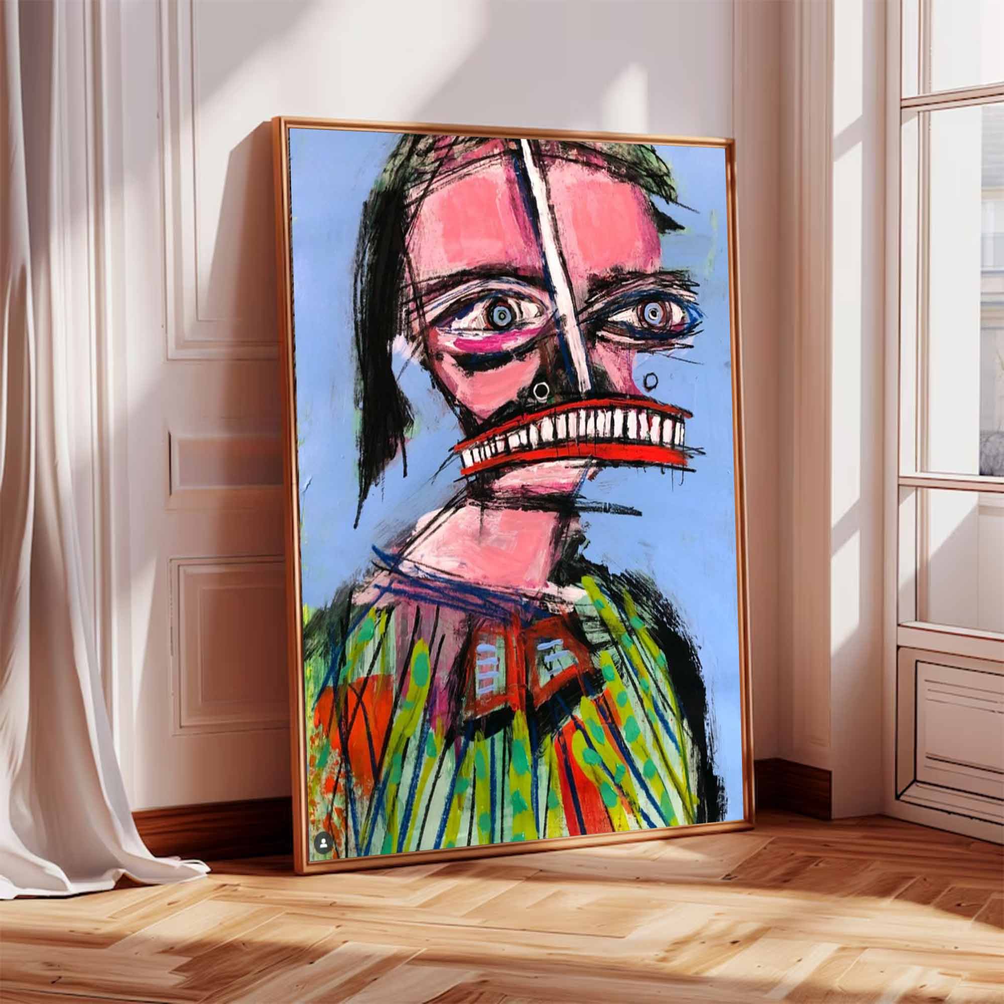 Colorful Modern Art Canvas Colorful Pop Art Modern Graffiti Style Art 
