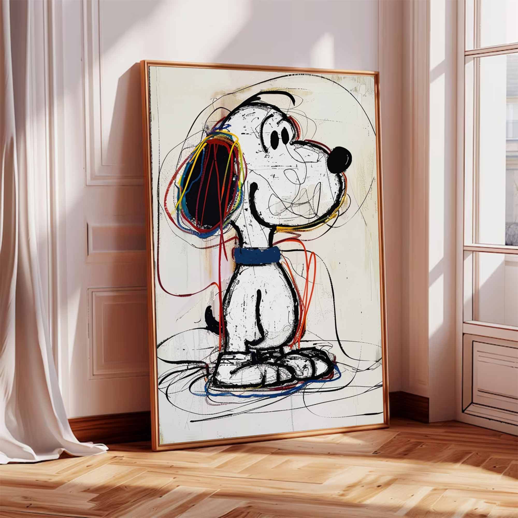 street art style graffiti wall decor Snoopy cartoon Graffiti painting