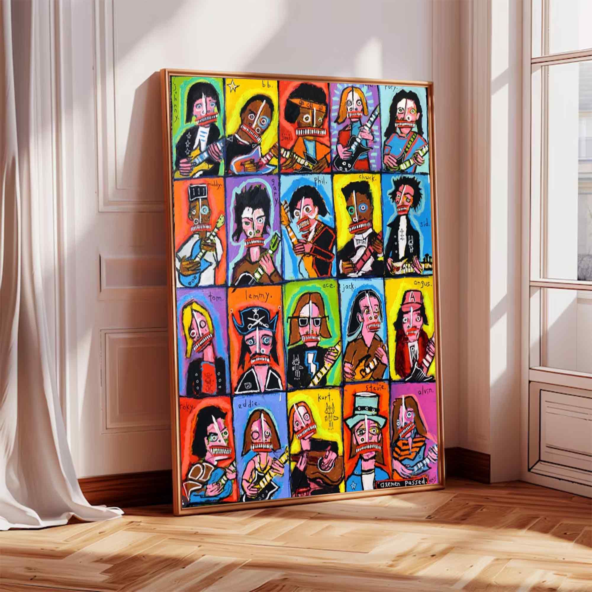 Abstract Graffiti Style Portrait Painting Pop Art Presidents Wall Art