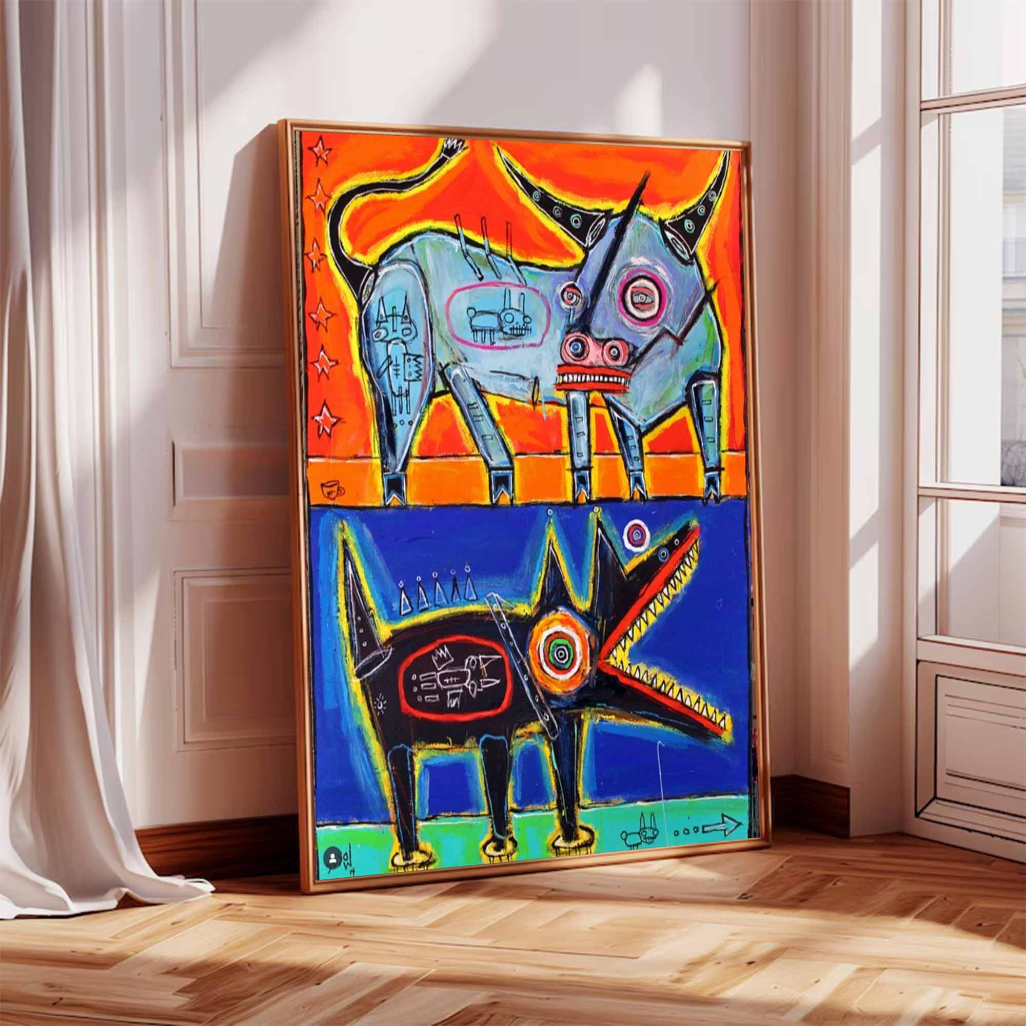 Colorful Pop Art Street Graffiti Art painting Modern Street Pop Art