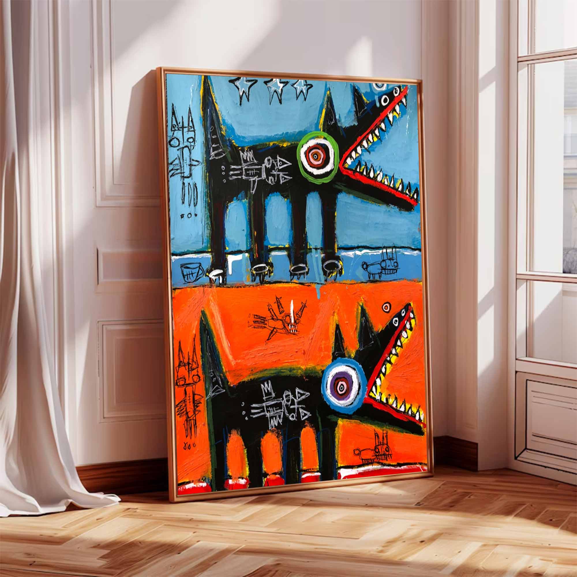 Colorful Pop Art Street Graffiti Art painting Modern Street Pop Art