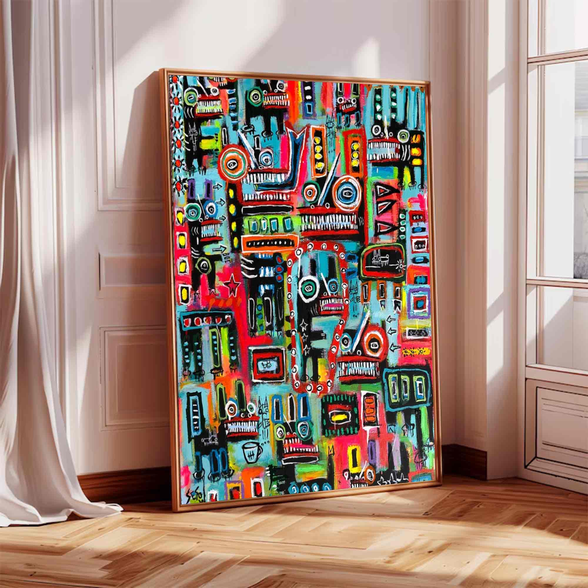 Pop Abstract Art Abstract Graffiti Style Painting Modern Graffiti Art