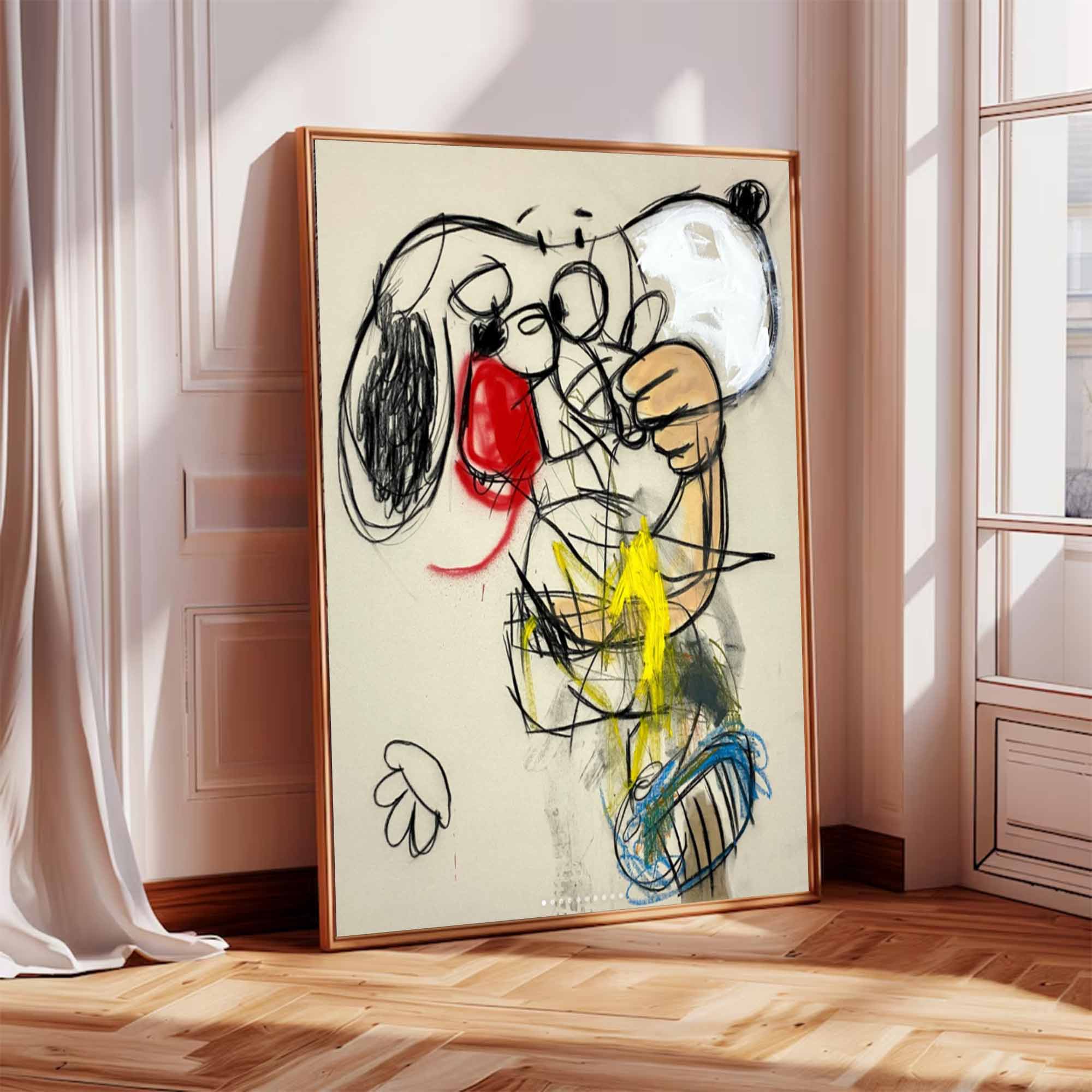Snoopy cartoon Graffiti painting street art style graffiti wall decor