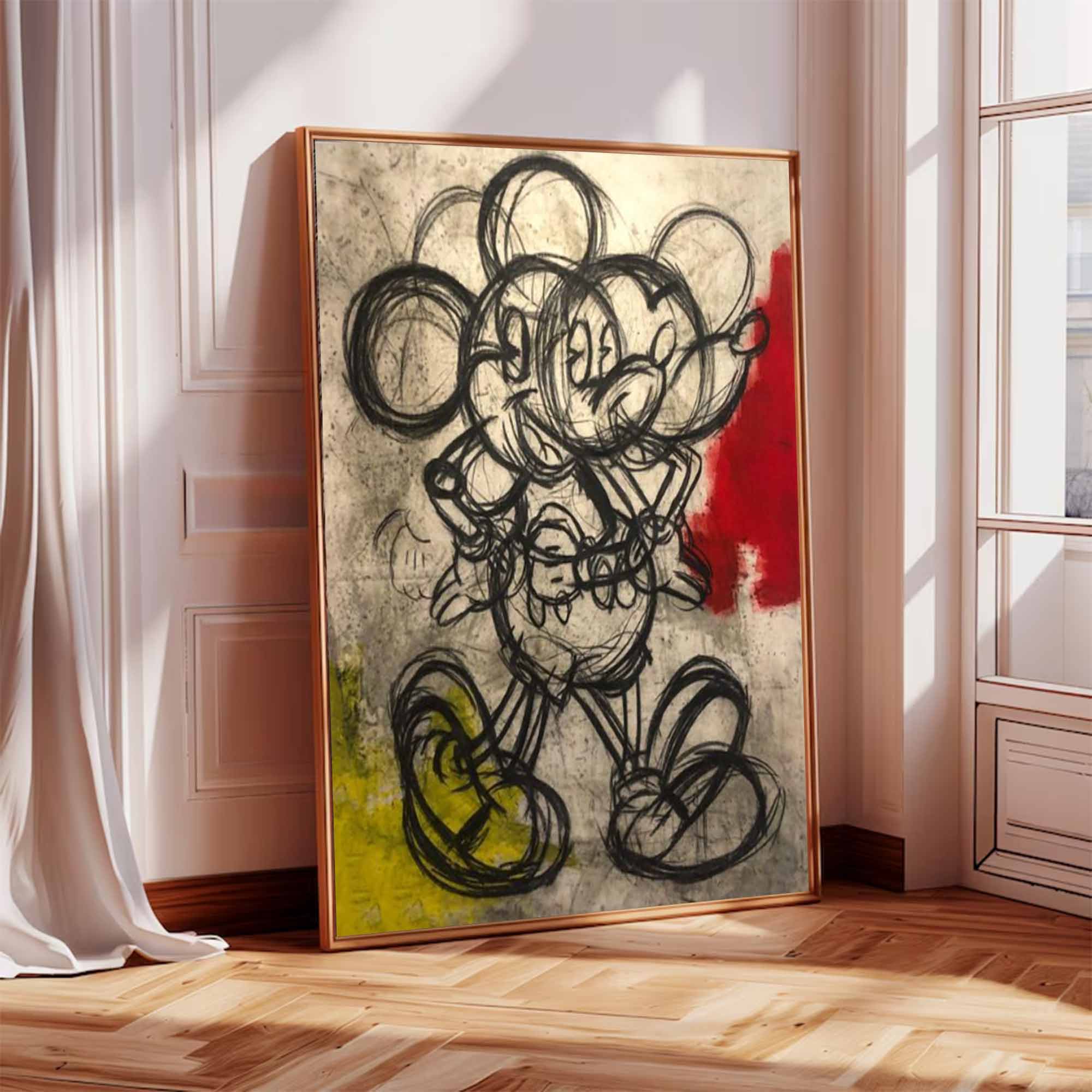 Mickey Mouse cartoon Graffiti painting street graffiti style art