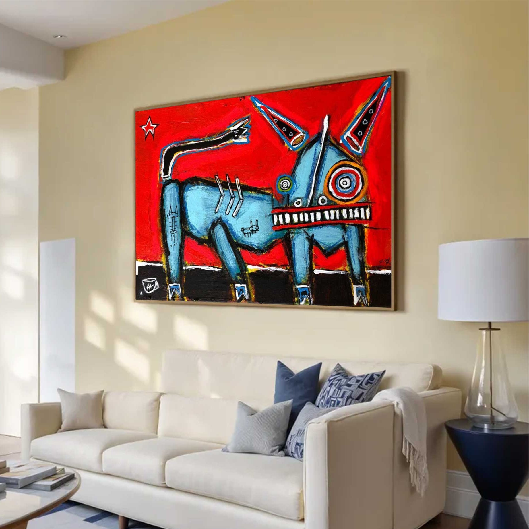 Modern Graffiti Style Art Red Pop Art Red Street Graffiti painting