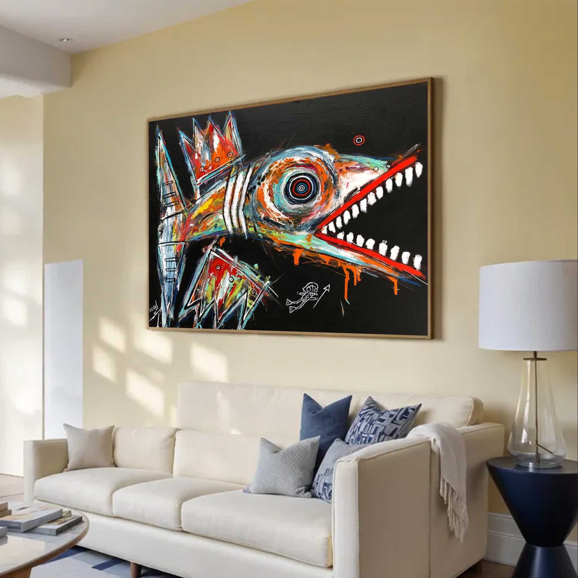 Colorful Pop Art Modern Graffiti Style Art Street Graffiti painting