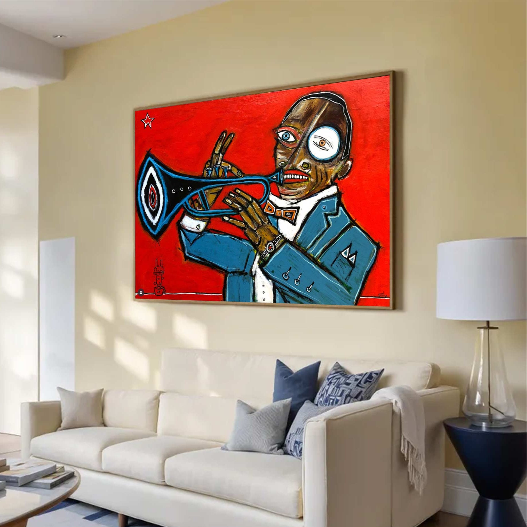 Red Pop Art Modern Graffiti Style Art Red Street Graffiti painting