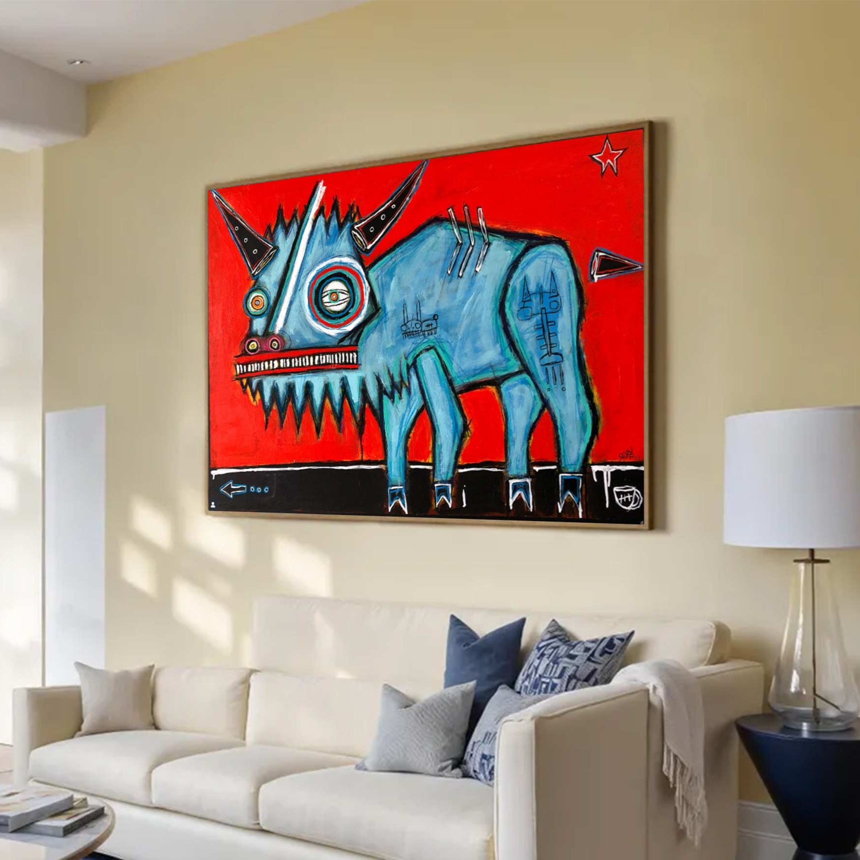 Modern Graffiti Style Art Red Pop Art Red Street Graffiti painting