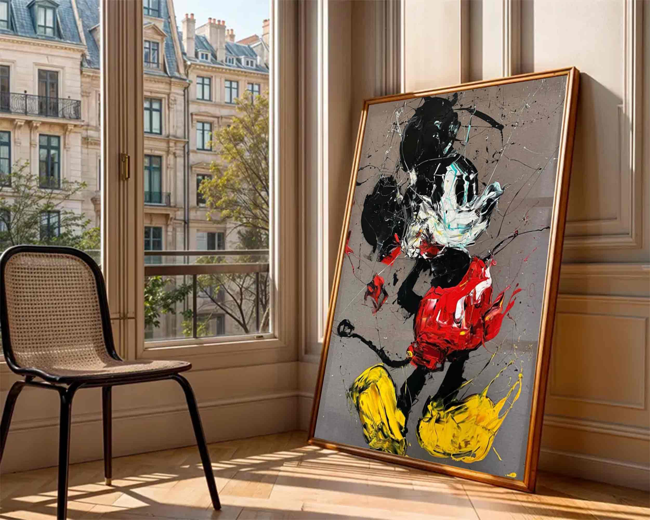 street art style graffiti cartoon Mickey Mouse Graffiti painting