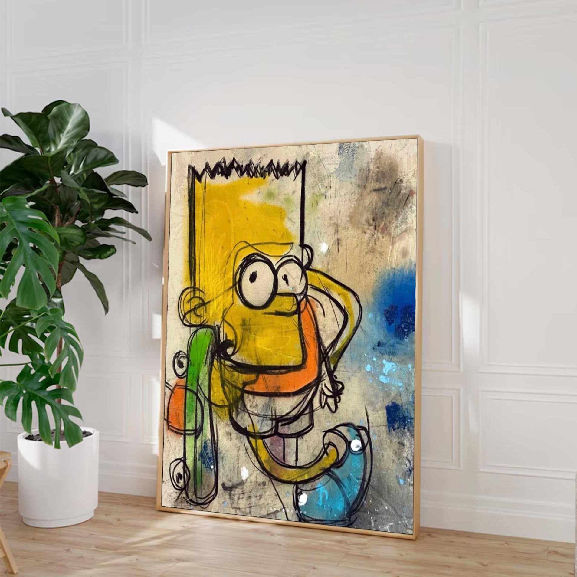 Bart Simpson graffiti art street Cartoon drawing style art urban street art