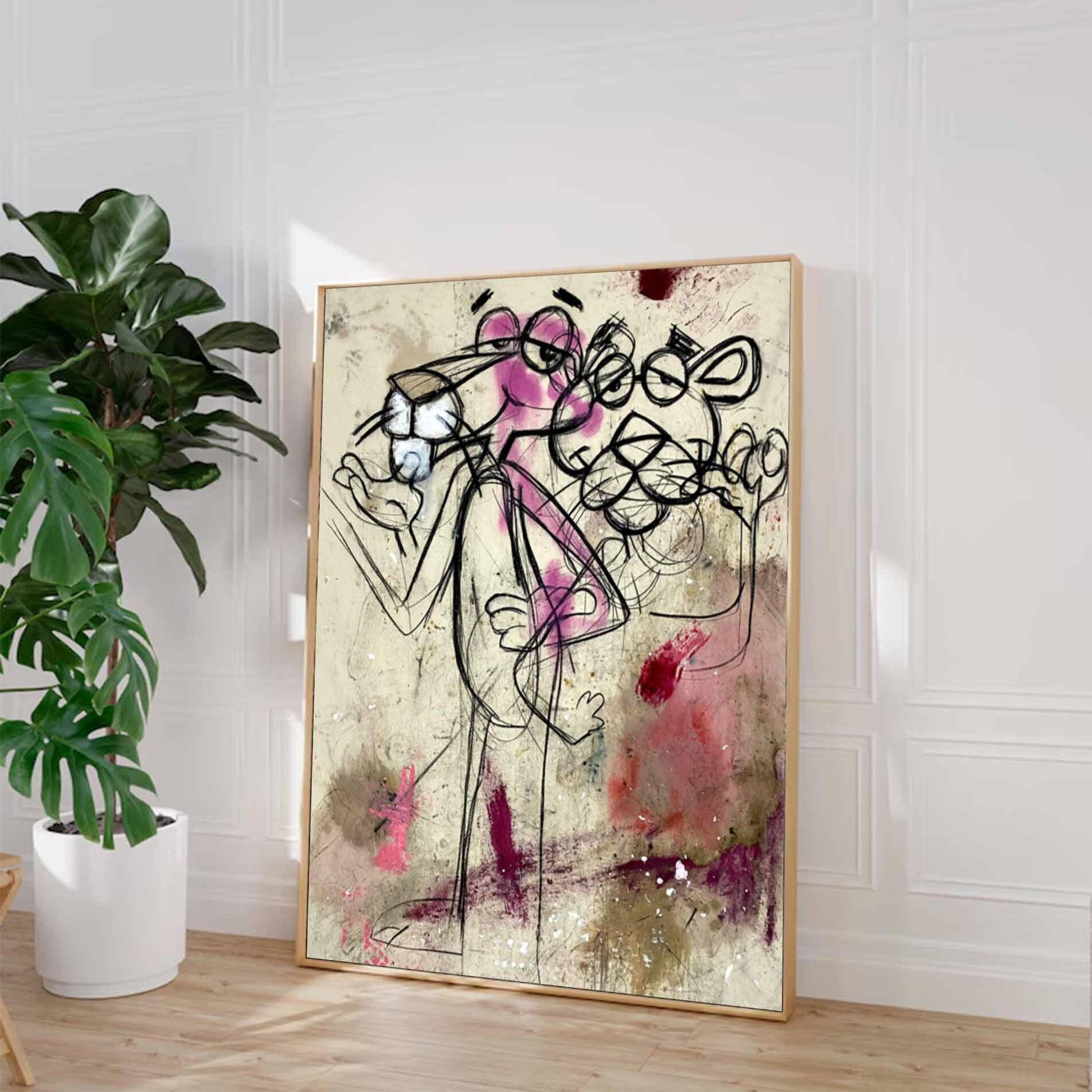 Disney's Cartoon graffiti art colorful Pop graffiti Art street graffiti art