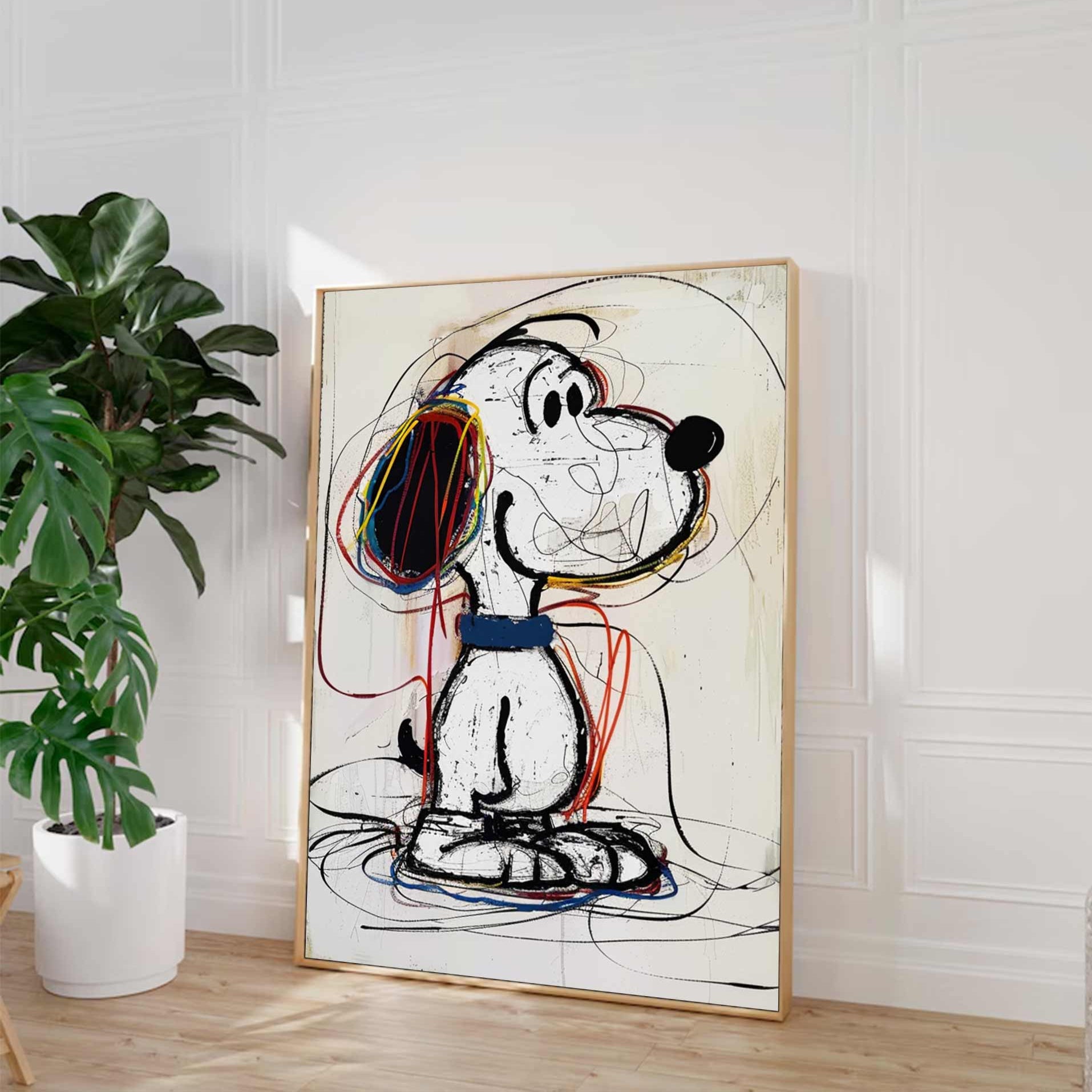 street art style graffiti wall decor Snoopy cartoon Graffiti painting