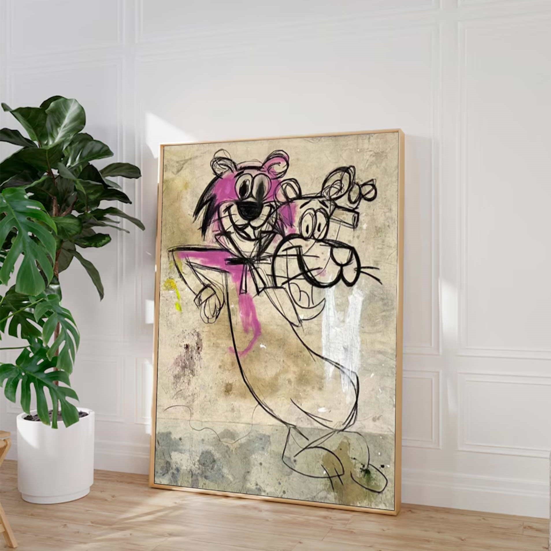 Disney's Cartoon graffiti art colorful Pop graffiti Art street graffiti art