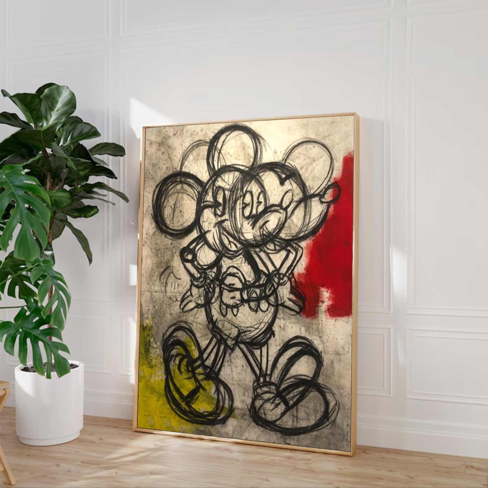 Mickey Mouse cartoon Graffiti painting street graffiti style art