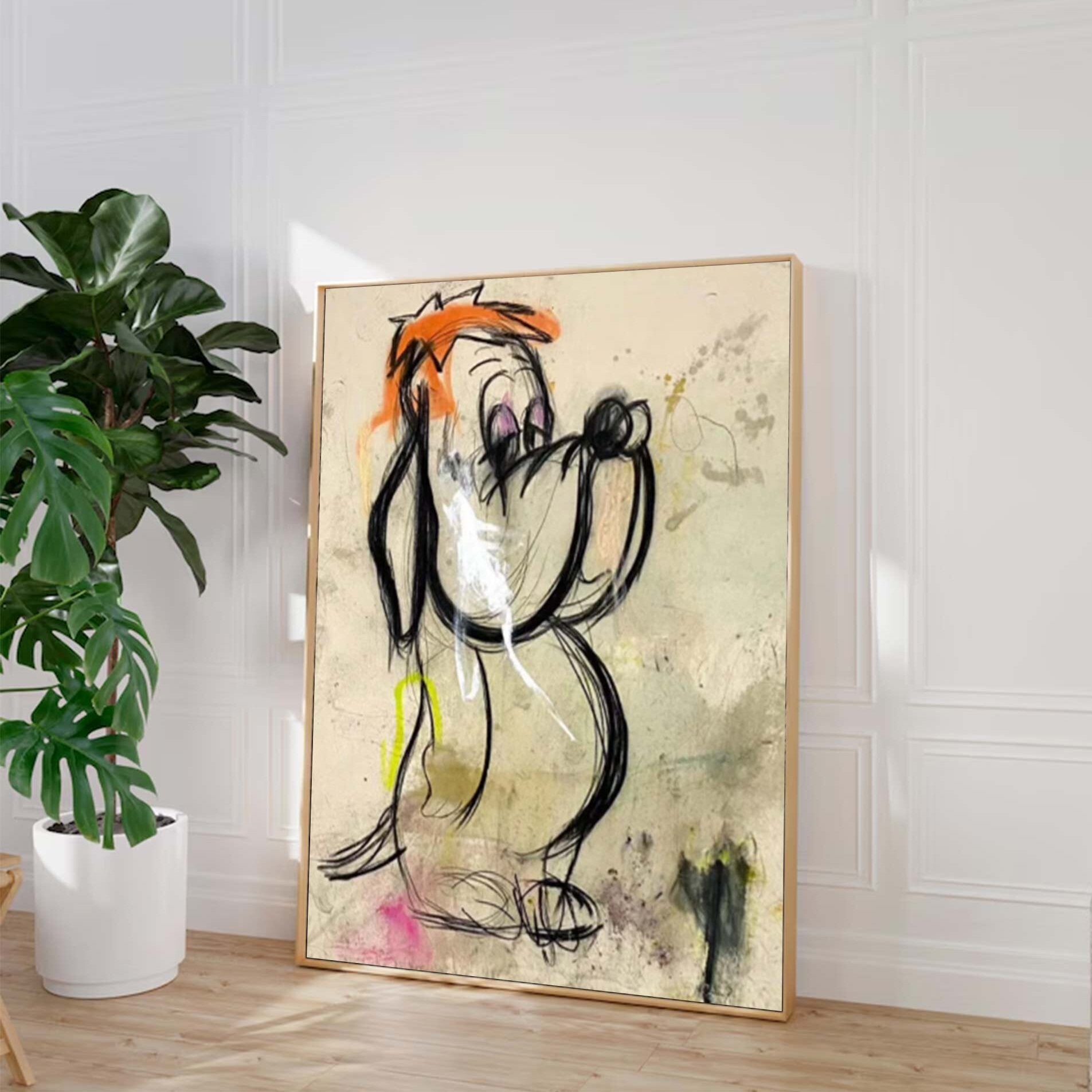 colorful Pop Street Art Basquiat style art cartoon style Abstract art