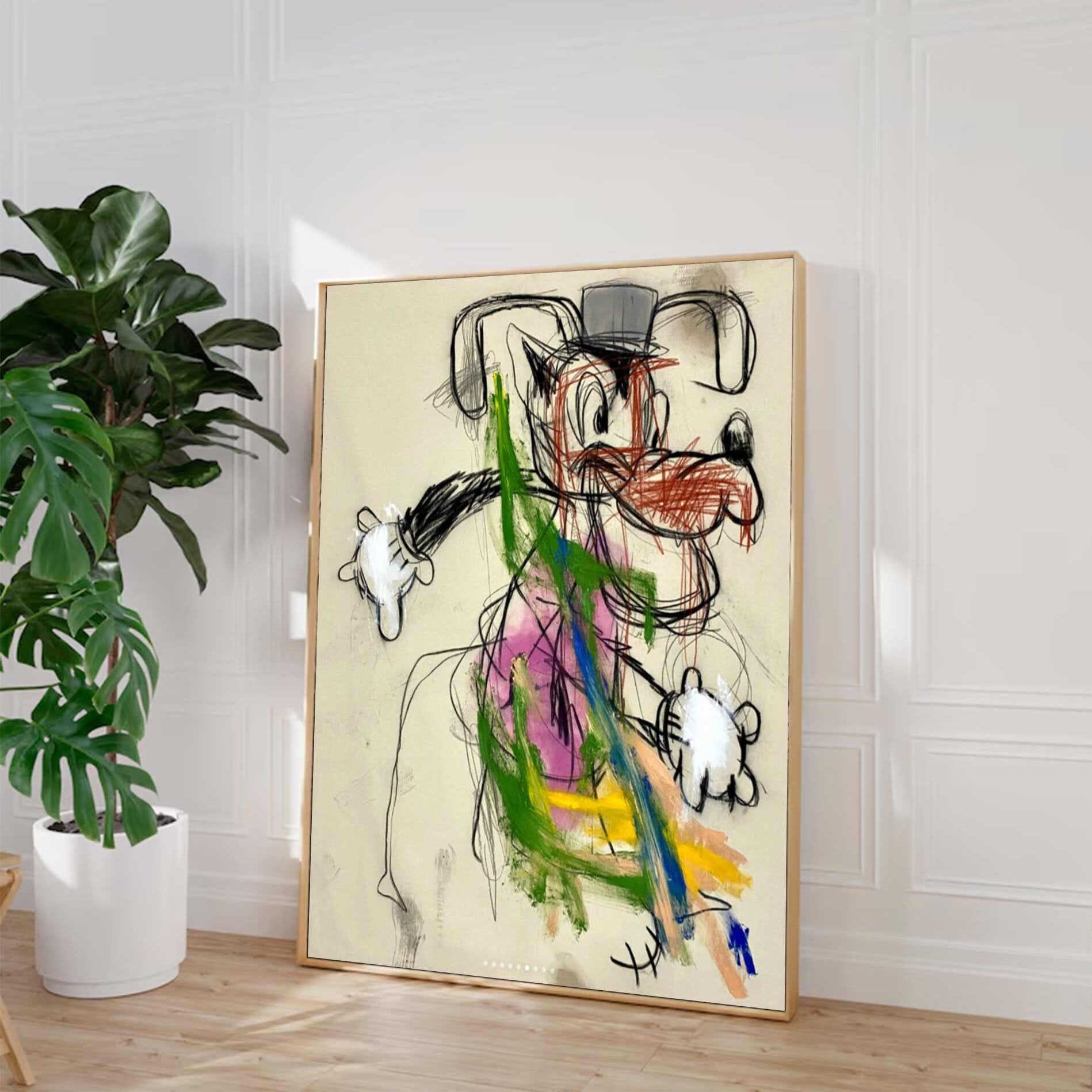 Disney's Goofy graffiti art colorful Pop graffiti Art street graffiti art