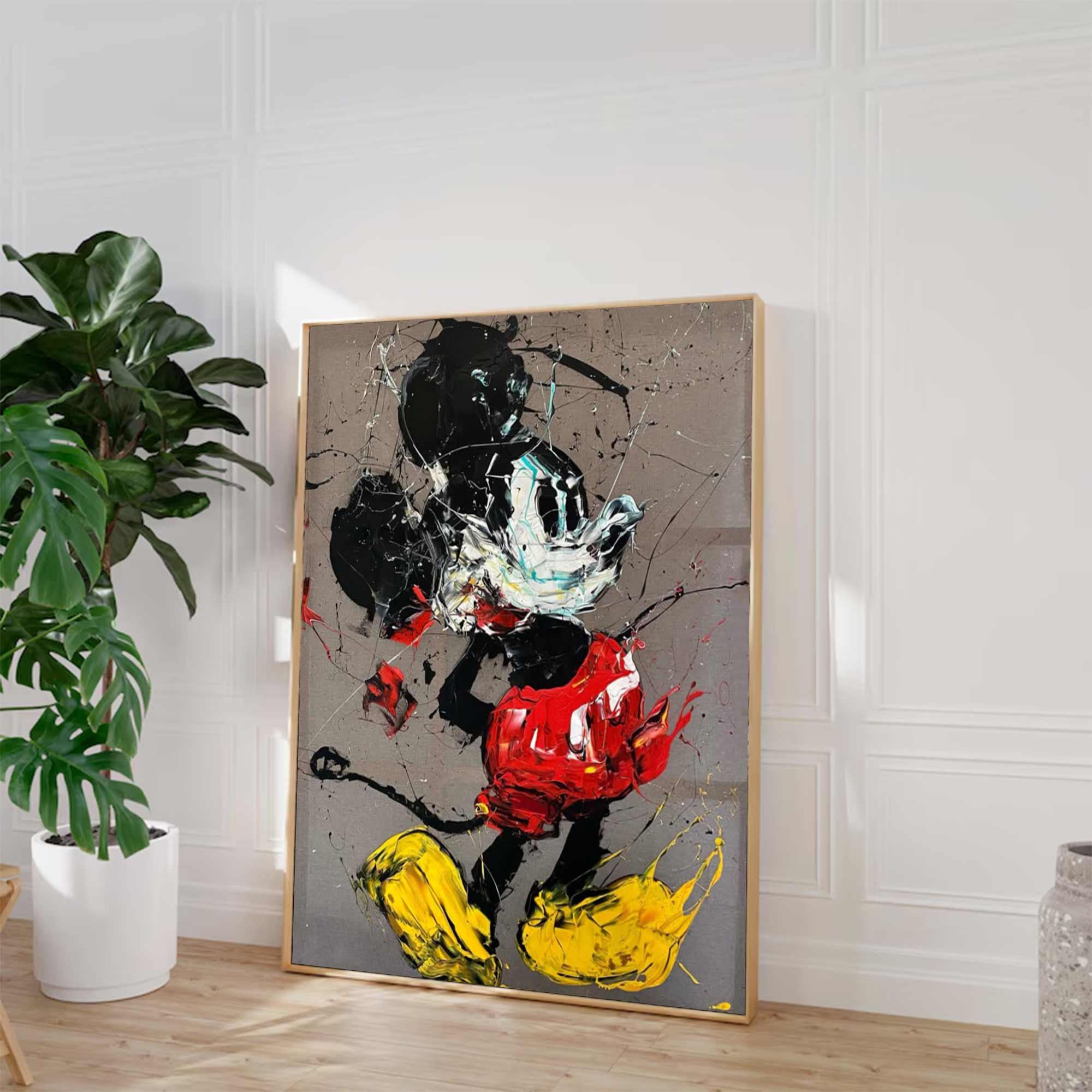 street art style graffiti cartoon Mickey Mouse Graffiti painting