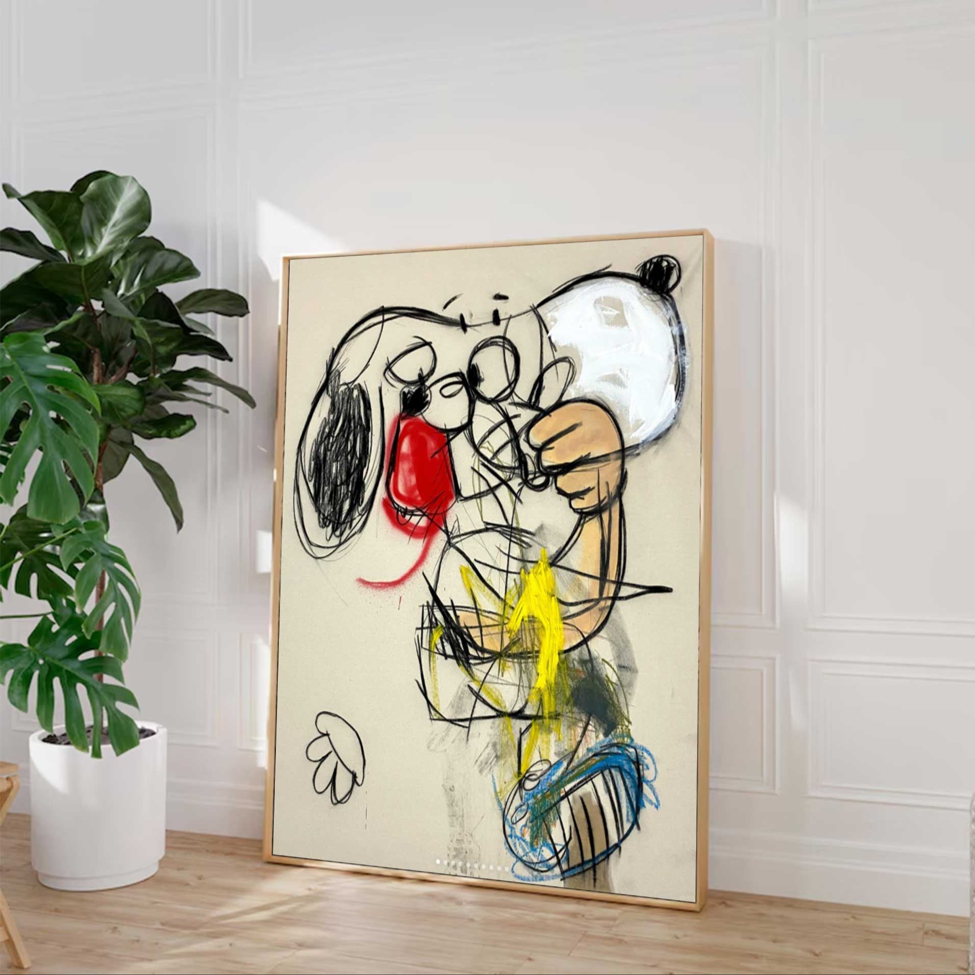 Snoopy cartoon Graffiti painting street art style graffiti wall decor