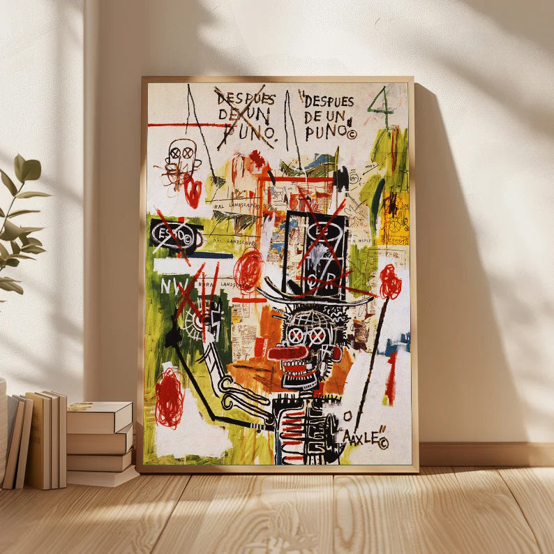 street graffiti art,vibrant colorful style of Basquiat art,Pop art