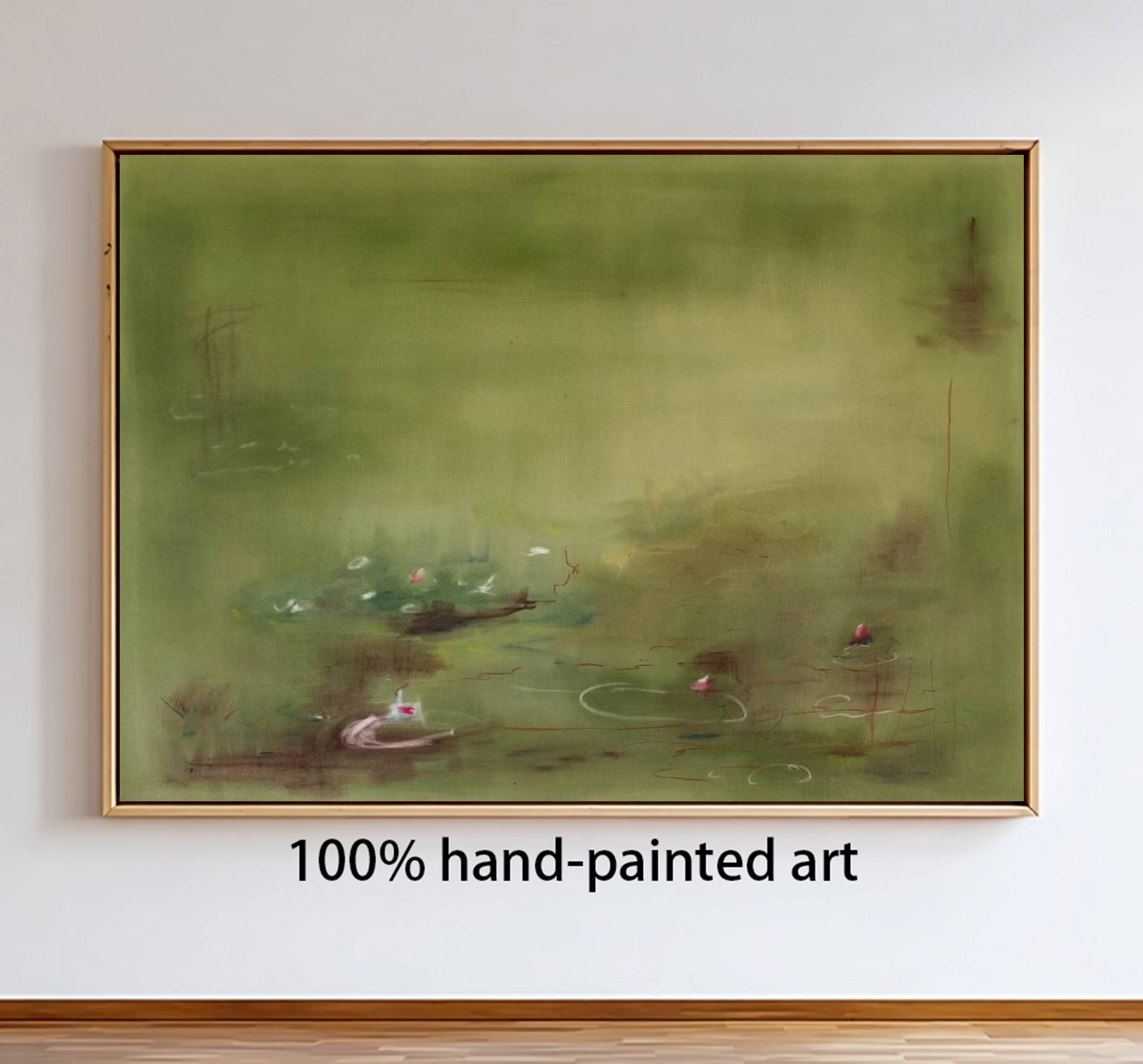 green flower painting Green plant painting, green graffiti art, 