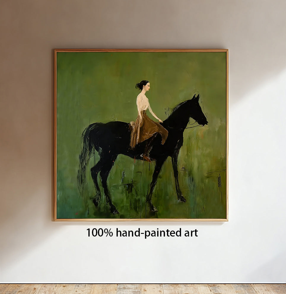 Equestrian painting Horse Wall Art Tasteful Horse Decor Equestrians Gift