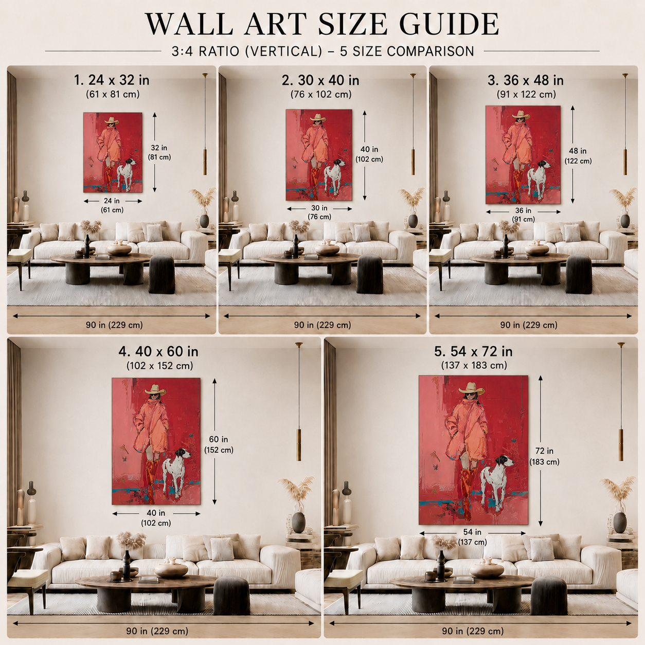 Bold Red Fashion Figure With Dog Original Oil Painting For Modern Home Decor