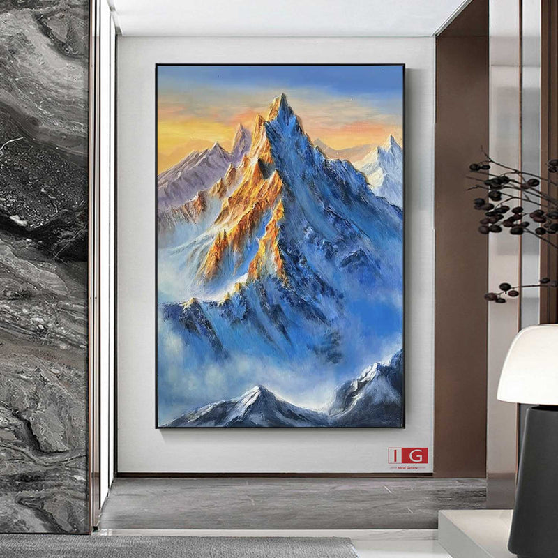 blue mountains artwork mountain painting mountain landscape art mountain artwork 