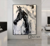 Horse head painting Horse Oil Painting Horse Abstract painting Animal Painting Hand-painted horse head painting