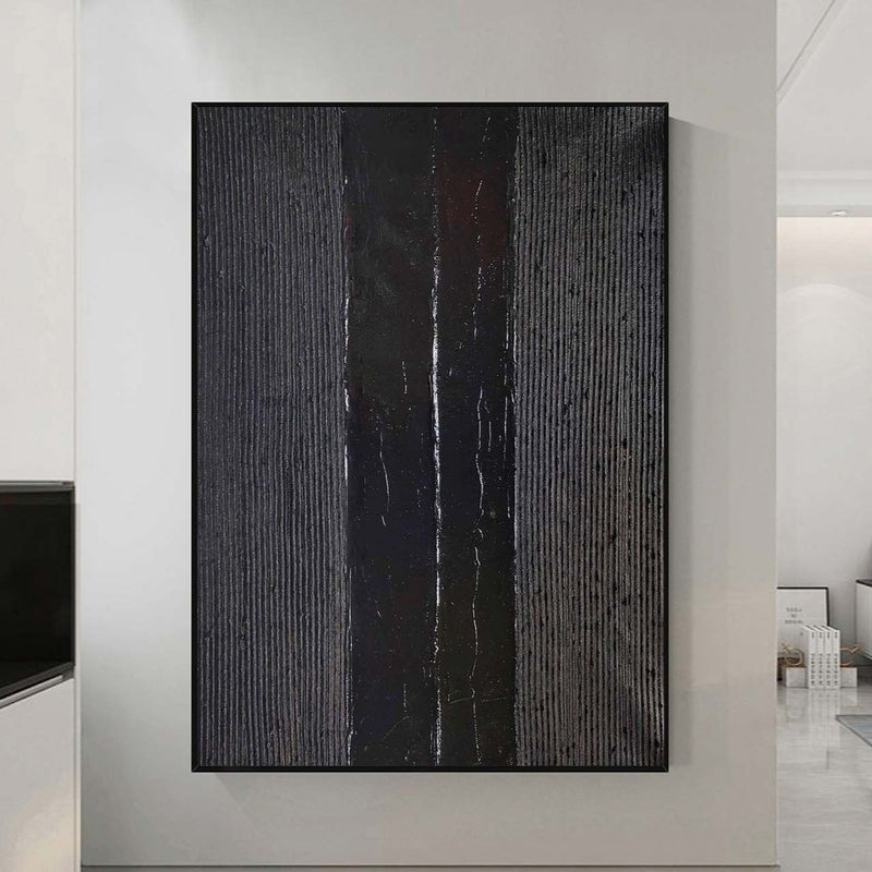 Black plaster wall art Black Wabi-Sabi Wall Art Black textured art Black textured wall art