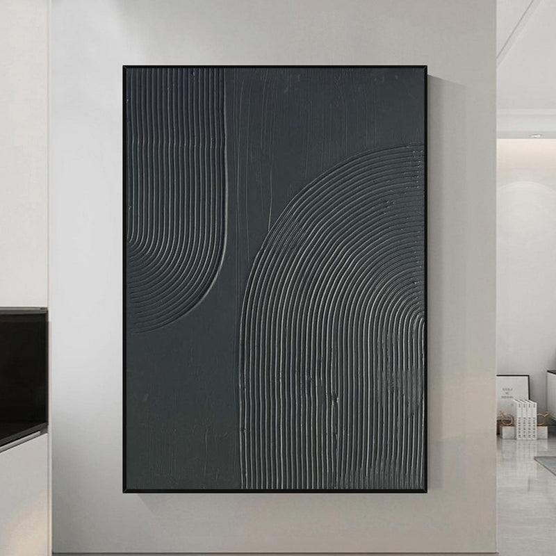 Black wall art Black textured wall art Black Arch Wall Art painting Large Black abstract wall art