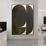 Black Minimalist Painting Black and white Painting Black and white wall art Black and white Abstract Painting