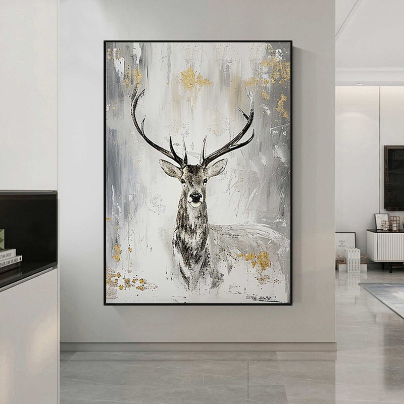 Large Animals Paintings Deer wall decor Deer Canvas Wall Art Deer Abstract Painting Deer Wall Art