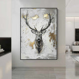 Large Animals Paintings Deer wall decor Deer Canvas Wall Art Deer Abstract Painting Deer Wall Art