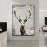 Large Animals Paintings Deer wall decor Deer Canvas Wall Art Deer Abstract Painting Deer Wall Art