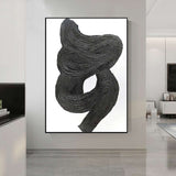 Black and white Painting Black and white wall art Black and white 3D textured wall art