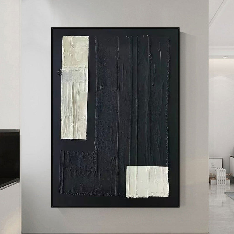 Black textured wall art Black and white Abstract art Black and white wall art Black and white 3D textured wall art