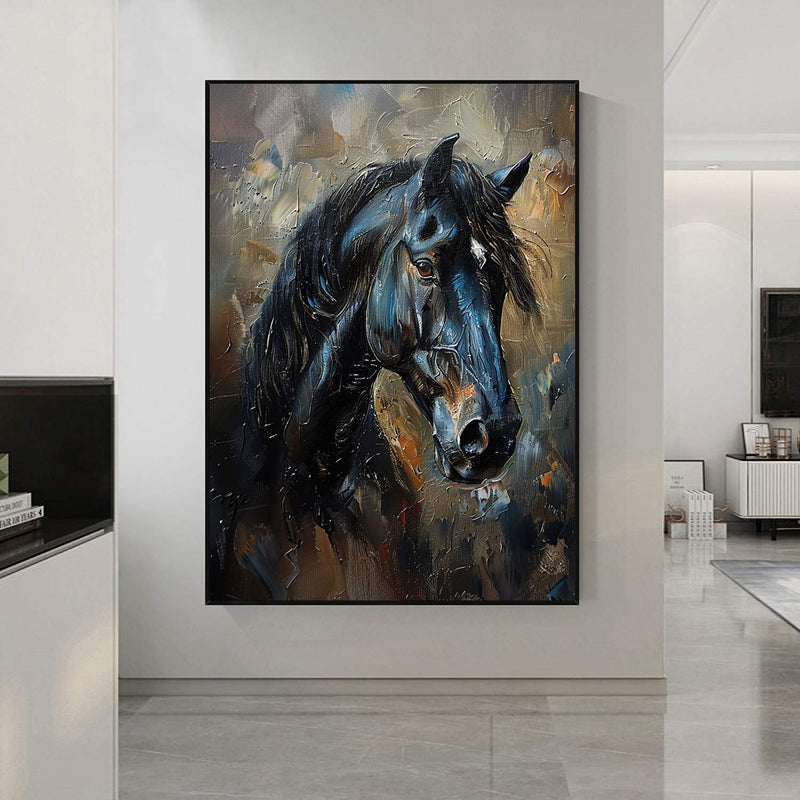 Animal Painting Horse Oil Painting Ferghana horse painting Horse Head Painting Personalized Gifts