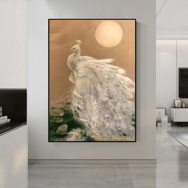 Peacock Oil Painting Big Peacock Oil Painting Handmade Peacock Wall Art for Living Room Bedroom