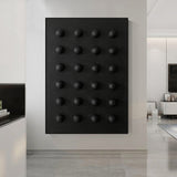 Black 3D Textured Painting Black 3D Minimalist Painting Large Black Abstract Painting