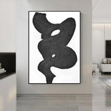 Black and white Painting Black and white wall art Black and white 3D textured wall art