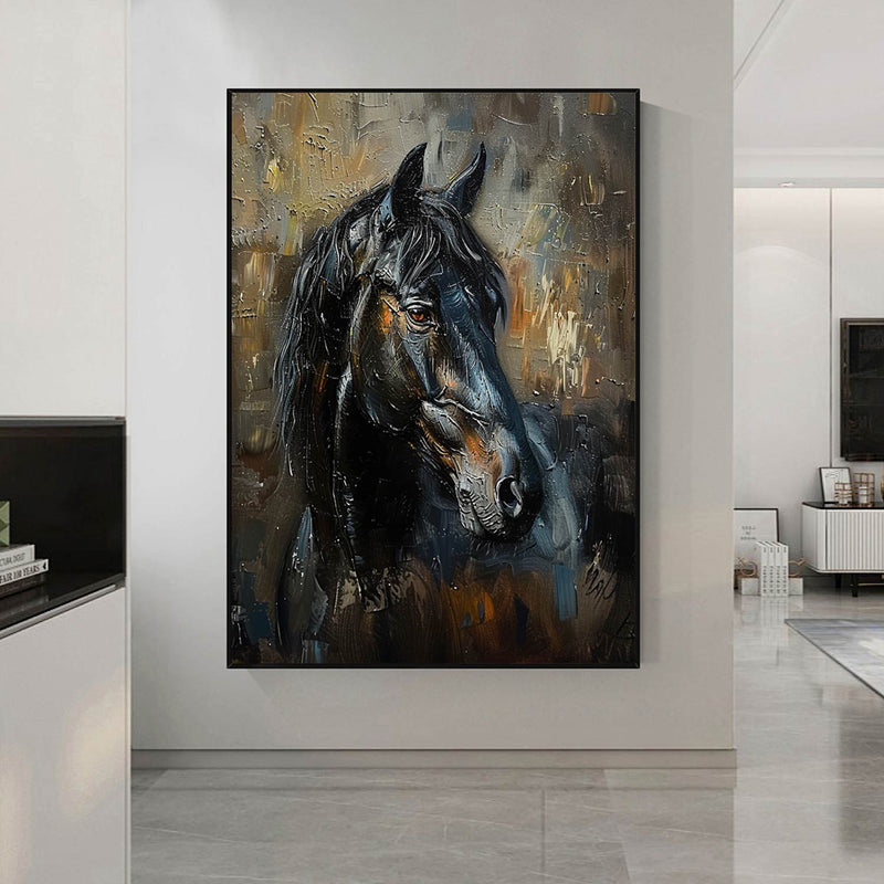 Animal Painting Horse Oil Painting Ferghana horse painting Horse Head Painting Personalized Gifts