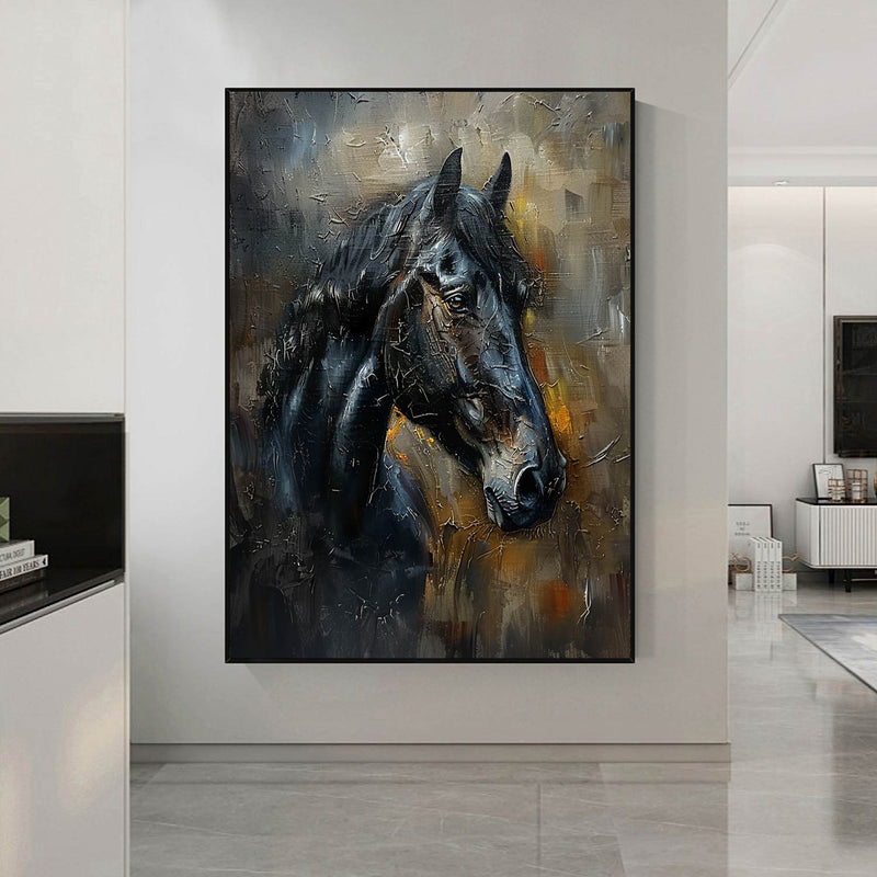 Animal Painting Horse Oil Painting Ferghana horse painting Horse Head Painting Personalized Gifts