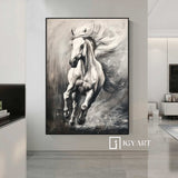 Horse Painting Animal Painting Running Horse Painting Horse Oil Painting Horse Wall Art